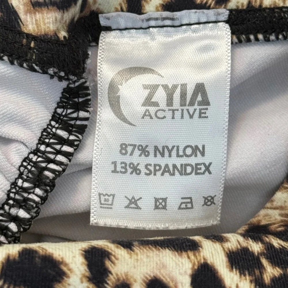 ZYIA Active‎ Leopard Print High Waisted Athletic Leggings Women's Size 6-8